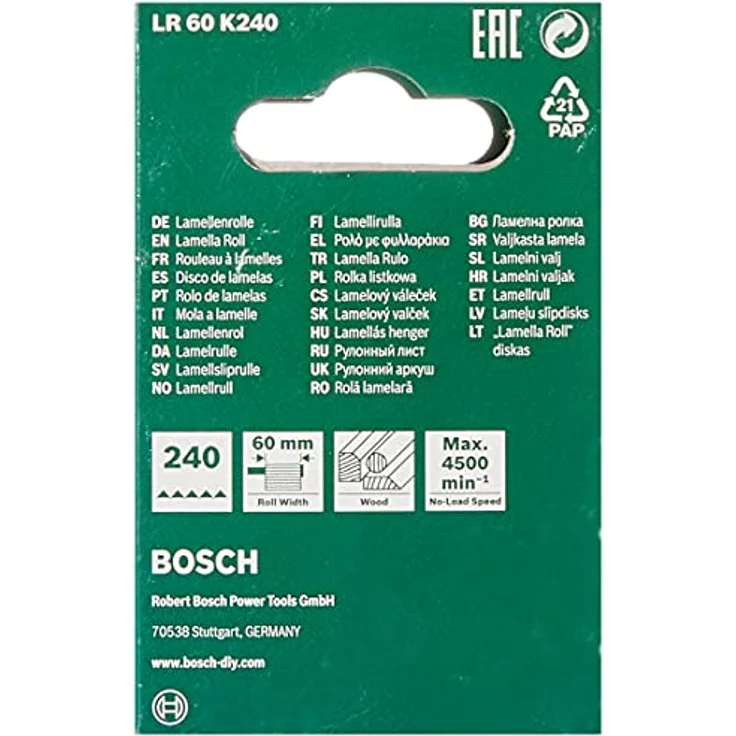 Bosch 60 mm Schleifhülse Körnung 240 - Preisvergleich – Bild 2