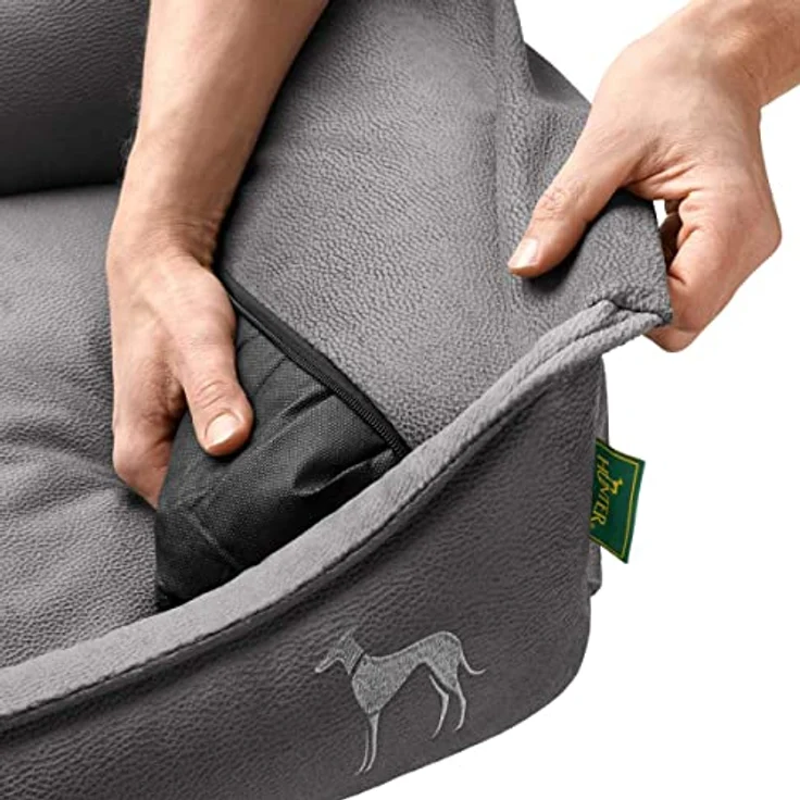 HUNTER Orthopädisches Hundesofa Merida Farbe anthrazit, Größe M – Bild 3