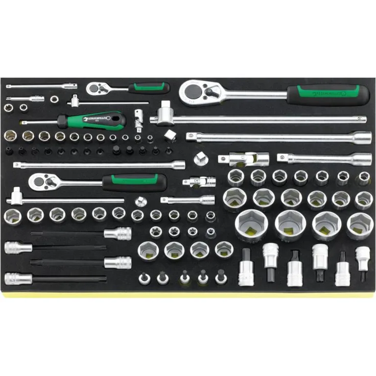 Stahlwille TCS 40/456/52/78/19 96832095 Werkzeugset, 97-teilig im Tool Control System mit chemikalienbeständigen Sicherheitseinlagen und Signalfläche für Vollständigkeitsprüfung, 530 x 350 x 60 mm