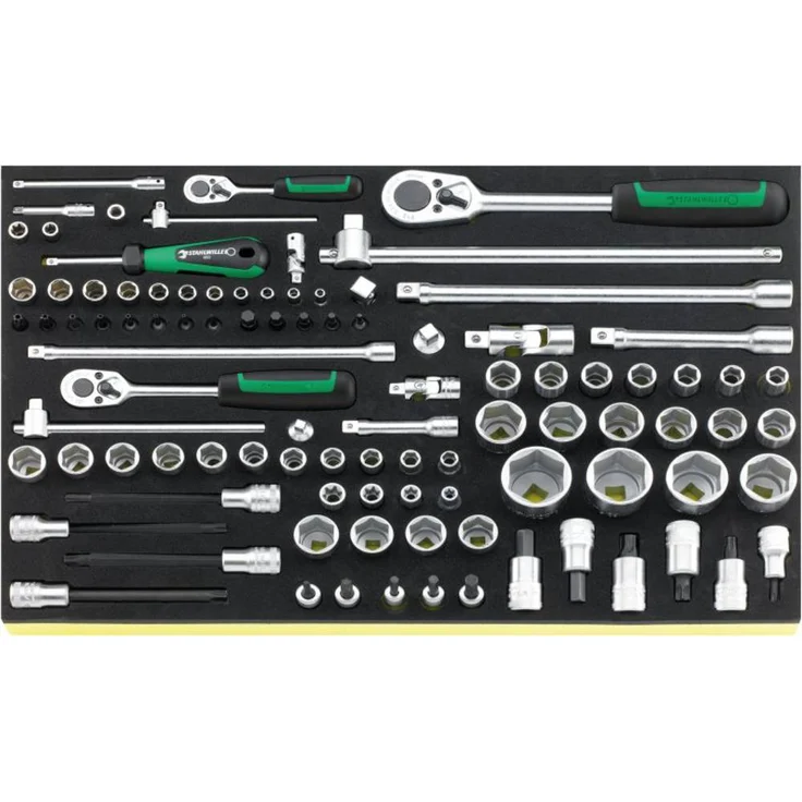 Stahlwille TCS 40/456/52/78/19 96832095 Werkzeugset, 97-teilig im Tool Control System mit chemikalienbeständigen Sicherheitseinlagen und Signalfläche für Vollständigkeitsprüfung, 530 x 350 x 60 mm