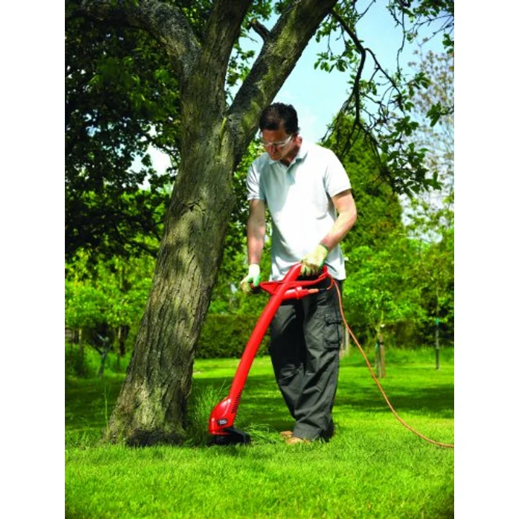 Black+Decker Elektro Rasentrimmer (350W, 25 cm Schnittbreite inkl. Ersatzspule) GL360SB, schwarz orange – Bild 9