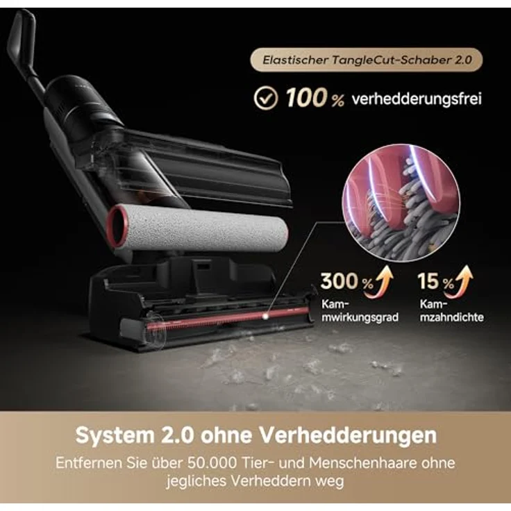 dreame H15 Mix 7-in-1 Nass- und Trockensauger, KI-Roboterarm, 23.000 Pa Saugkraft, intelligente Dosierung, flaches Design – Bild 5