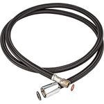 tecuro Küchen Ersatz Brauseschlauch M15/1 x 1/2 Konusmutter x 150 cm - Nylon-schwarz, Geschirrbrauseschlauch mit Nylon-Umflechtung, Made in Germany