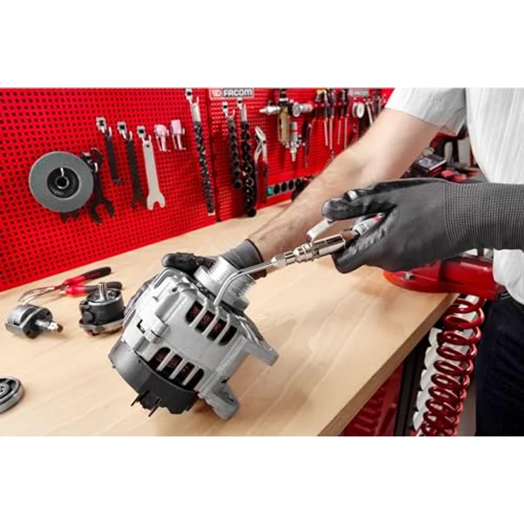 Facom V.999A Druckluft-Ausblaspistole mit Luftschirm, Strahldruck 2 bar, Schlauchdurchmesser 8 mm – Bild 4