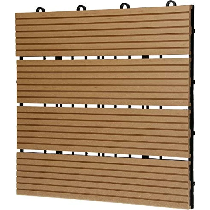 Terrassenfliesen 30x30 cm 11er Set für 1m² Teak aus WPC – Bild 5