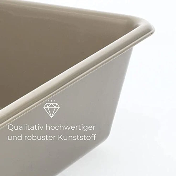 GarPet Katzenklo in 5 Größen Katzentoilette ohne Deckel Katzen WC Schalentoilette Klo grau eckig XL XXL hygenisch - Preisvergleich – Bild 5