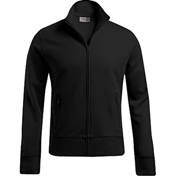 Stehkragen Zip Jacke Herren, Schwarz, XL – Bild 2