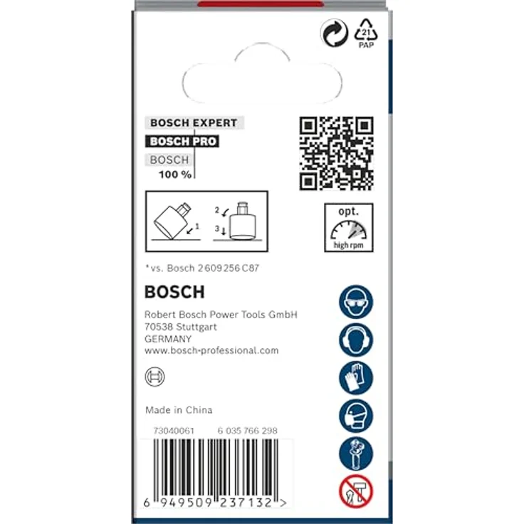 Bosch 1x PRO Tile Power Change Plus Lochsäge (für Hard Ceramic Tiles, Soft Ceramic Tiles, Ø 44 mm, Professional Zubehör Bohrmaschine/Schrauber, Schlagbohrer/Schrauber) – Bild 4