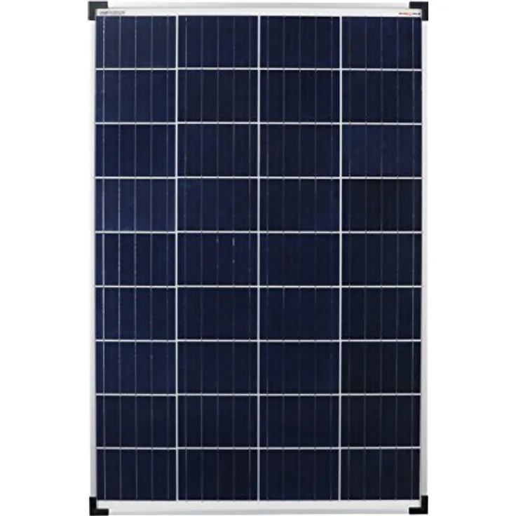 EnjoySolar Eco Line ES100P36, polykristallines Solarmodul 100W 12V mit 158,75 mm PERC-Zellen, TÜV-zertifiziert, inklusive 90cm Solarkabel mit MC4 Stecker, 0% MwSt.