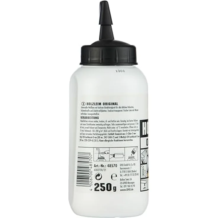 UHU Holzleim Original Flasche 250g Kaltleim Weißleim ohne lösungsmittel 48570 – Bild 2