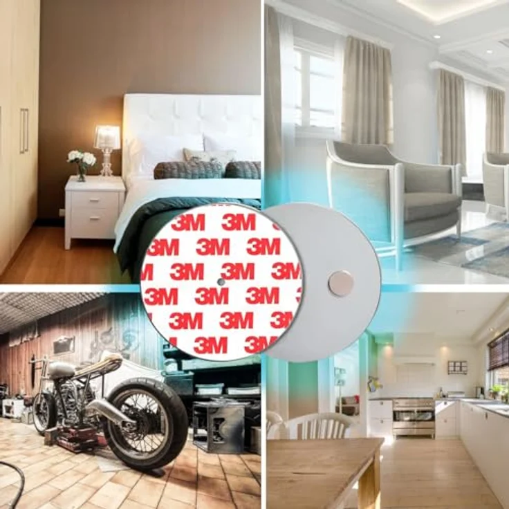 König Design Rauchmelder Magnethalter 20 Stück Selbstklebende Magnethalterung für Rauchmelder Ø 70mm schnelle & sichere Montage ohne Bohren und Schrauben für alle Feuermelder und Rauchwarnmelder – Bild 5