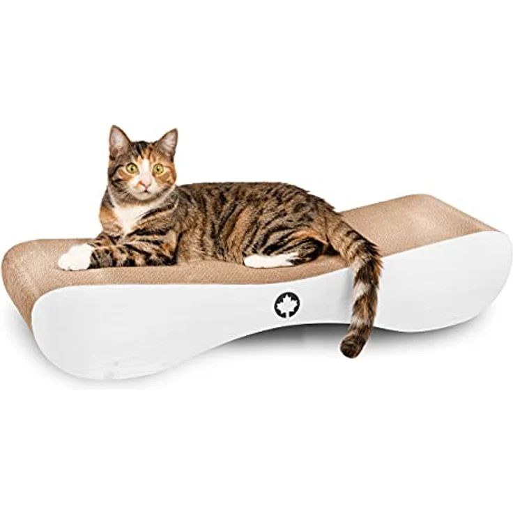 Canadian Cat Company Kratzpappe Satellite 2.0 - hellgrau, XL Kratzmöbel mit Katzenminze, ergonomische Form – Bild 6
