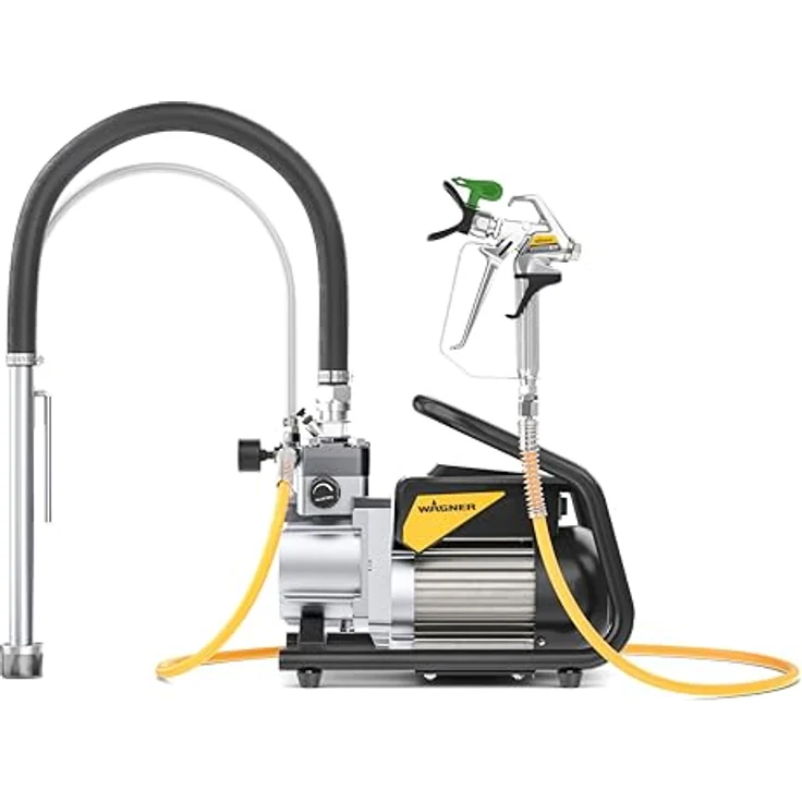 WAGNER Membranpumpe SuperFinish 21 Pro Airless HEA, 2,1 l/min Fördermenge mit 15 m HD-Schlauch, wartungsarm und pulsationsarm – Bild 3
