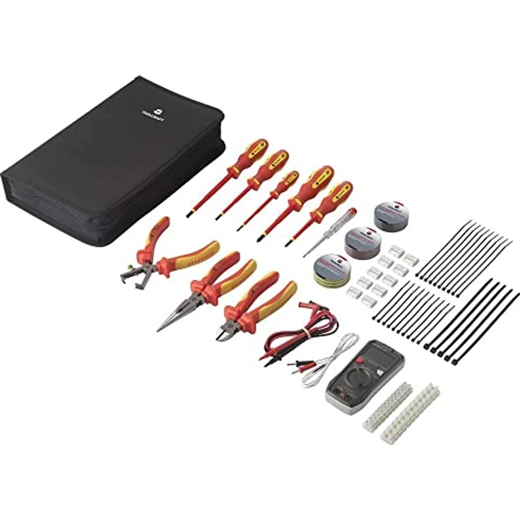 Toolcraft Werkzeugkoffer, VDE-Werkzeug-Set mit 50 Teilen, inkl. Voltcraft Digital-Multimeter VC-22, Nylontasche – Bild 4