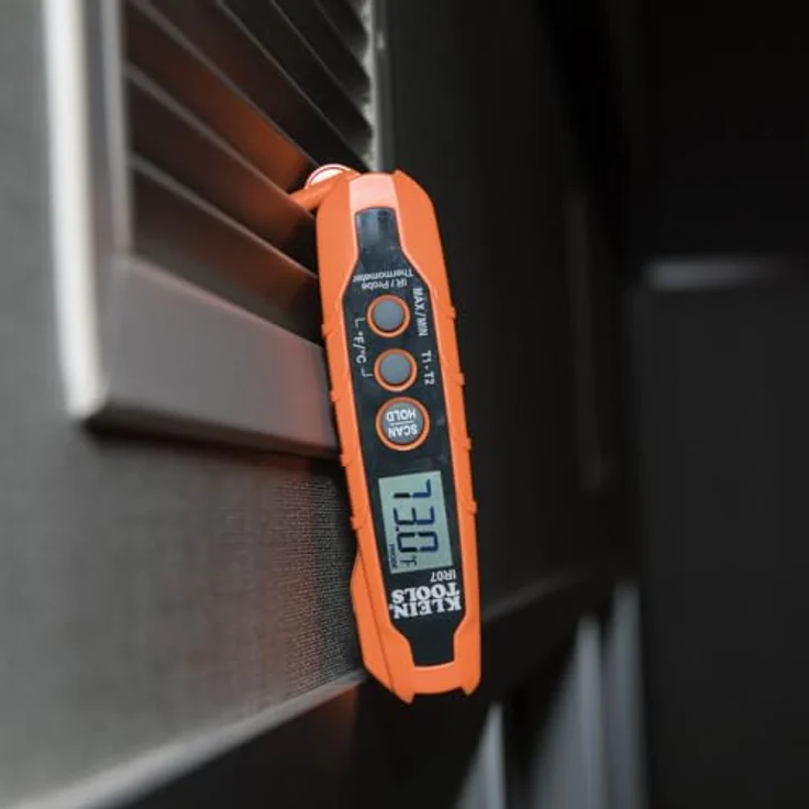 Klein Tools IR07 Digitales Thermometer, digital, Infrarot-Infrarot-Messgerät und Sonde, Taschenformat – Bild 9
