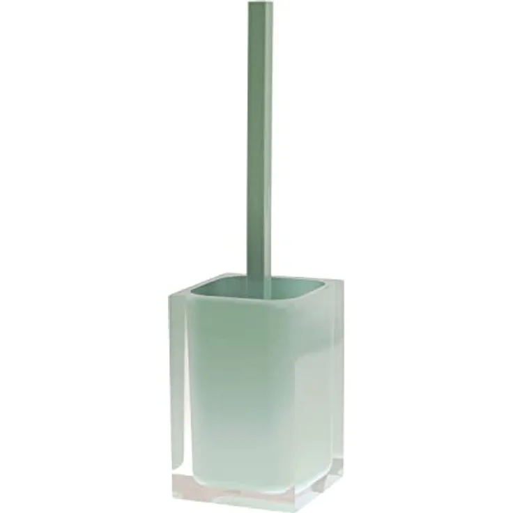 GEDY | Auckland WC-Bürste aus transparentem Harz, Farbe Mintgrün, Maße: 37,5 x 9,8 x 9,8 cm und Gewicht 0,86 kg