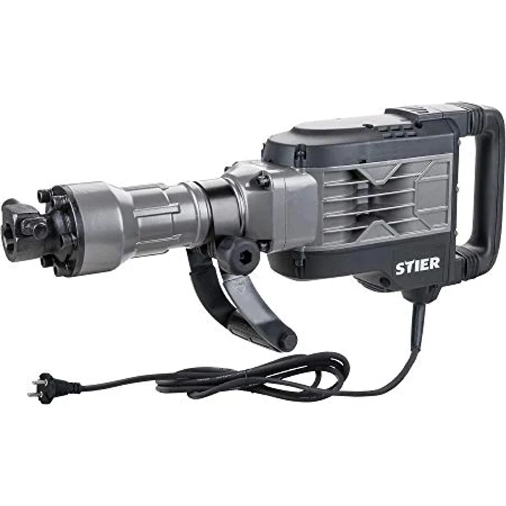 STIER Abbruchhammer SAH2000, 1700 W, 50 J, 2000 Schläge/min, Sechskant Aufnahme, inkl. verstellbarem Handgriff und Ölstandkontrolle, Aluminiumgehäuse – Bild 1