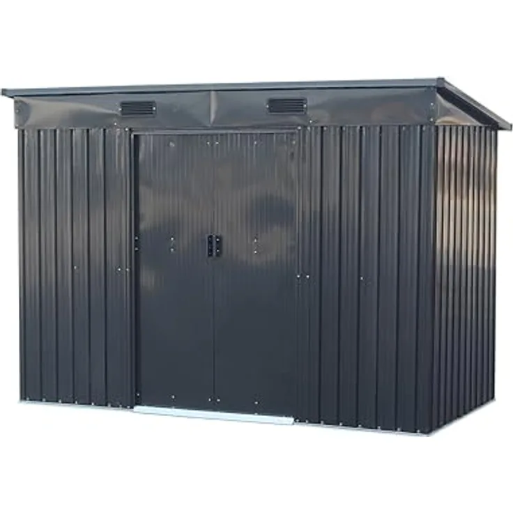 tepro Metallgerätehaus Multi Shed L, anthrazit, Maße: 261 x 132 x 181 cm