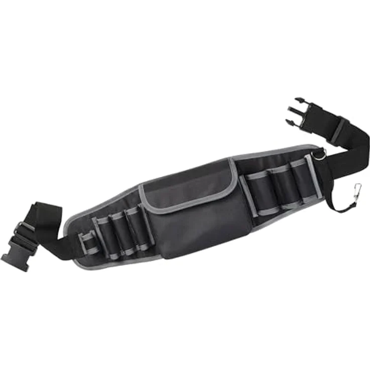 VELOFLEX 6901080 - Tool Bag M, 27,5 x 25 x 4 cm, Multifunktionstasche, Werkzeugtasche, Gürteltasche, schwarz-grau, strapazierfähiges Polyester, sieben Werkzeugtaschen, große Tasche mit Klettverschluss, ergonomisches Design – Bild 1