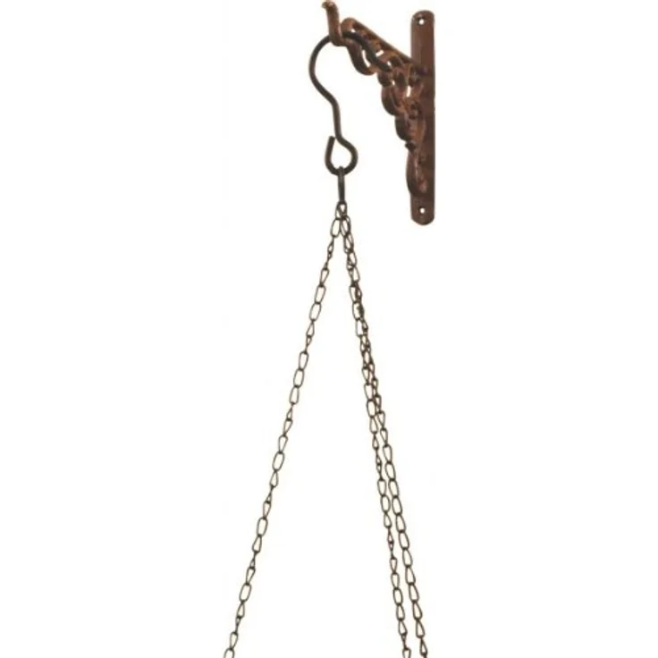 Esschert Design Wandhaken, Blumenhaken für Blumenampel, Hängekörbe, Größe M, ca. 25 cm x 2,4 cm x 19 cm – Bild 3
