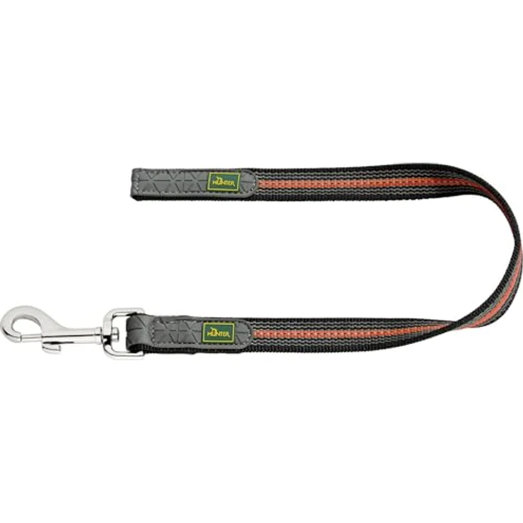 HUNTER Visby Super Grip griffiger Kurzführer für Hunde, schwimmfähig und reflektierend, orange, 20/50 – Bild 1