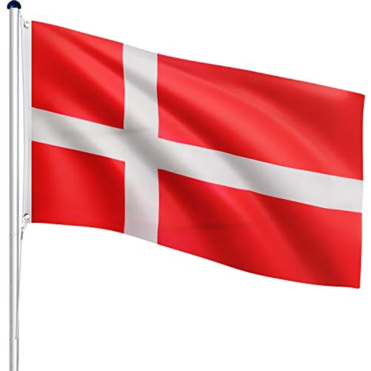 FLAGMASTER Teleskop Fahnenmast Aluminium 6,50m, 5-Fach höhenverstellbar, Komplettset mit Bodenhülse und 30 Fahnen zur Wahl – Bild 1