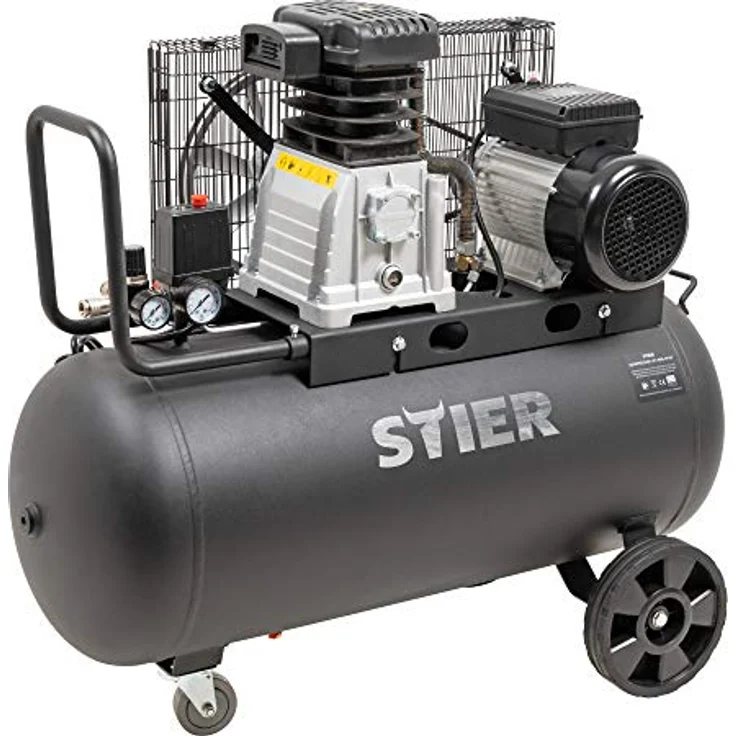 STIER Kompressor LKT 880-10-90, 3000 W, 90 Liter Tank, max. 10 bar, ideal für Bauarbeiten und Reifenwechsel – Bild 1