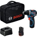Bosch Professional GSR 12V-32, Akku-Bohrschrauber mit 2x 2 Ah Akkus, Ladegerät, Werkzeugtasche, kompakt, bürstenloser Motor, Advanced KickBack Control