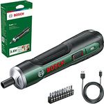 Bosch Akkuschrauber PushDrive Starter Set (3,6V; 1,5Ah; 5,0 Nm; 10x Schraubendreher-Bits; mit Mikro-USB-Kabel; im Karton)