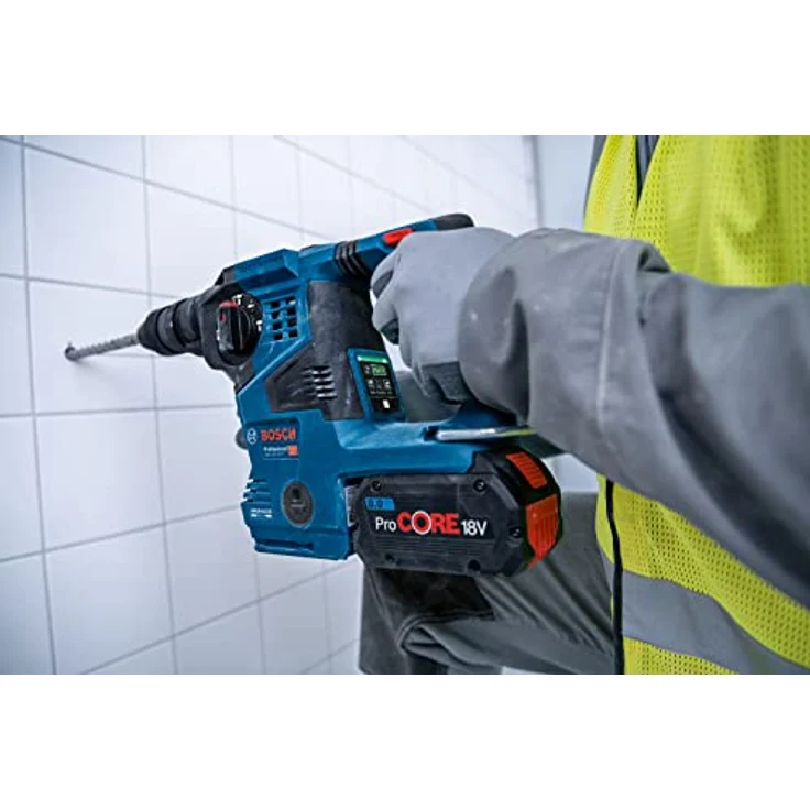 Bosch Professional 18V System Akku-Bohrhammer GBH 18V-28 CF (mit SDS plus, 3,3 J Schlagenergie, inkl. Schnellspannbohrfutter, 2x 0Ah ProCORE-Akku, Ladegerät, GDE 18V-16, in L-BOXX) – Bild 3