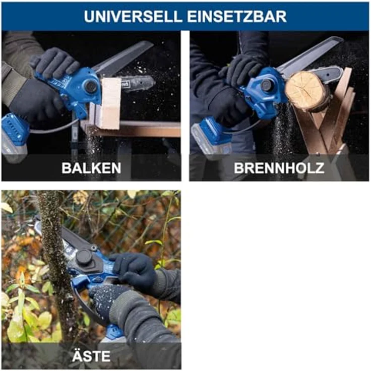 Scheppach BC-PS150-X, Akku Kettensäge mit 150 mm Schnittstärke und bürstenlosem Motor – Bild 9