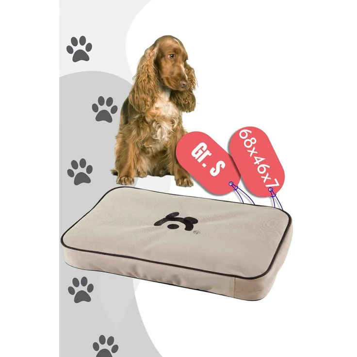 MAELSON Tierbett Lounge Mat für Soft Kennel / Hundekissen- Beige, strapazierfähiges wasserdichtes Nylon, 7 cm dicke Polsterung