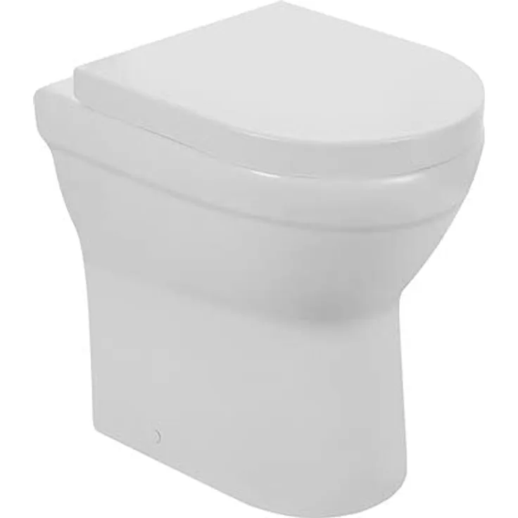 Stand-WC COZY Tiefspüler erhöht weiß inkl. Sitz Duroplast absenkbar und abnehmbar