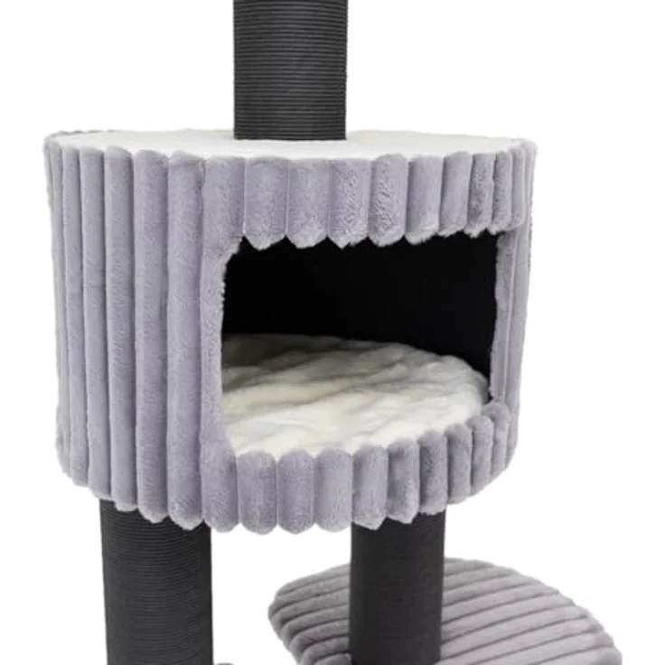 CanadianCat Company Kratzbaum Edmond - grau | 68 x 68 x 201 cm | Katzenmöbel, Kletterturm – Bild 5