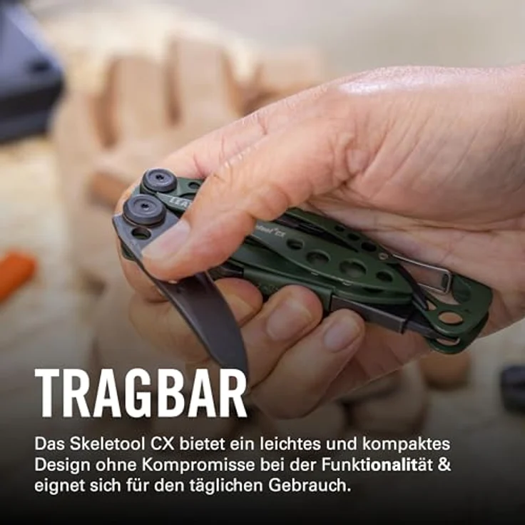 Leatherman Skeletool CX, Multitool mit 7 Funktionen, Edelstahl, Dark Green – Bild 5