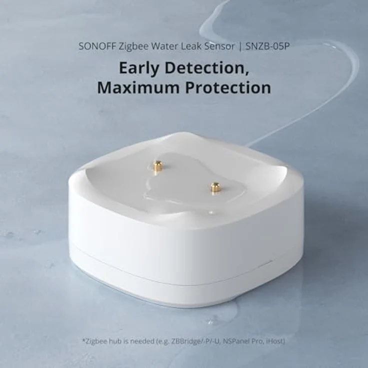 SONOFF SNZB-05P Zigbee Wassermelder, Smart Home Wassersensor mit Echtzeitwarnungen, 5 Jahre Batterielebensdauer, kompatibel mit Alexa und Google Assistant, erfordert Zigbee Hub – Bild 2