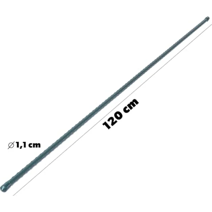 KADAX Pflanzstäbe 120 cm x 11 mm, 10er Set – Wetterfeste Stahl Pflanzenstützen für Garten, Stabil & Rostbeständig – Bild 2