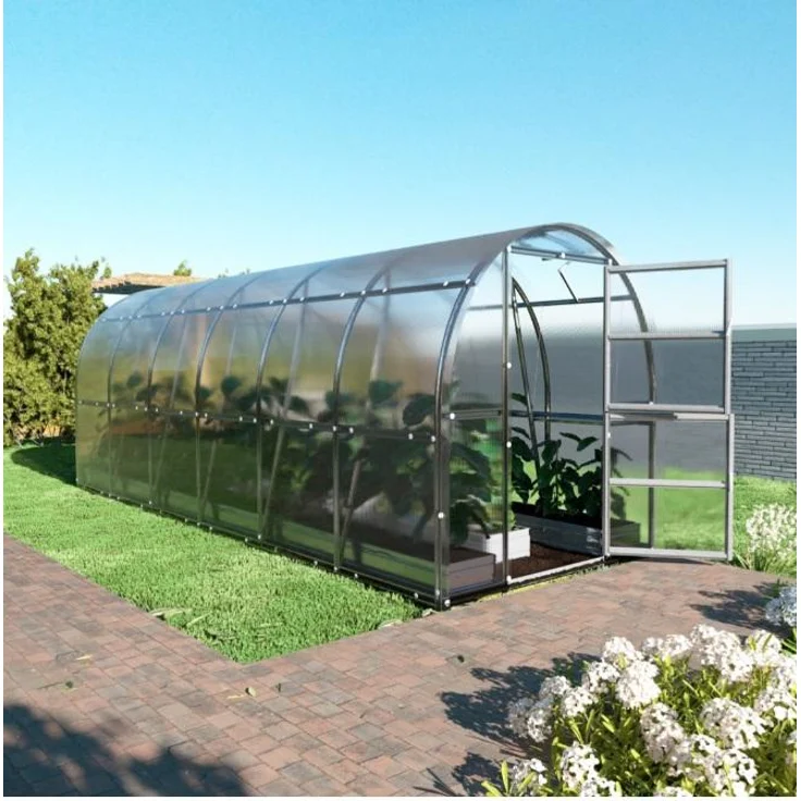 BAUMERA Gewächshaus KLASIKA SLIM 2x6m (12m2) mit 4mm Polycarbonat, stabiler verzinkter Stahlrahmen, einfach zu montieren