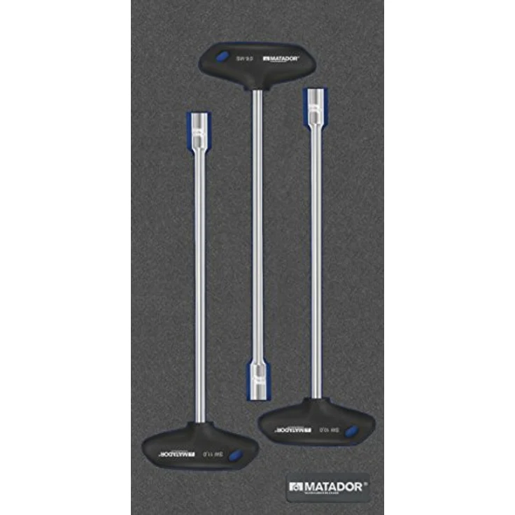 Matador Schraubwerkzeuge Schraubendreher-Set 3-teilig, Sechskant-Steckschlüssel 9-11 mm, passend für Werkstattwagen RATIO und VARIO – Bild 2