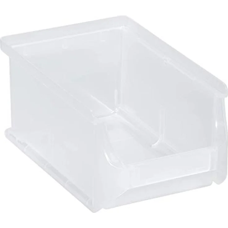 Allit 456261 ProfiPlus Box 2, transparente Stapelsichtbox aus PP, TÜV/GS geprüft, 0,8 L, 100 x 75 x 160 mm, stapelbar – Bild 1