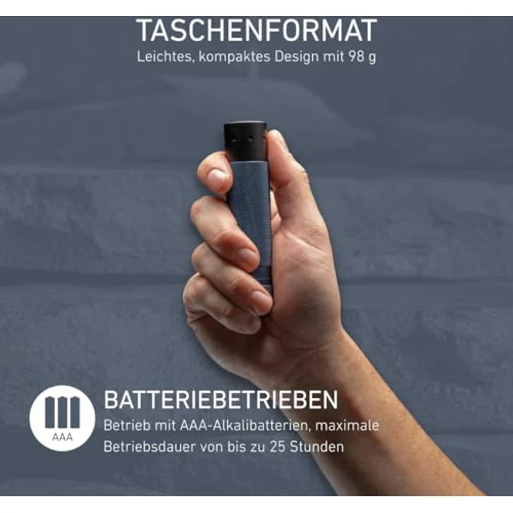 Ledlenser T2 25th Anniversary LED Taschenlampe, 240 Lumen, 180 m Reichweite, kompakt, wasserfest, 25 h Laufzeit, dunkelblau – Bild 5