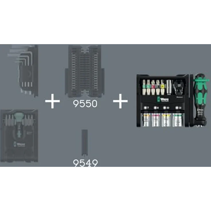 Wera Bohrer- und Bitset 05049000001, 21-teiliges Werkzeugset mit Handhalter, Bithalter und verschiedenen Bits für Kreuzschlitz, TORX® und Innensechskant – Bild 5