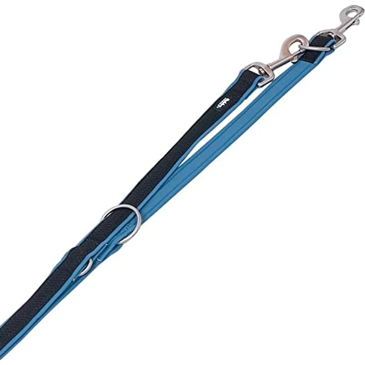 Nobby Führleine Mesh Preno, Hundeleine in Blau, L: 200 cm, B: 15/20 mm, 1 Stück