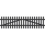 KM Zaun Zaundoppeltür Triest Z74, BxH: 303,4x100 cm, anthrazit, pulverbeschichtet, Aluminium, inkl. Montagezubehör