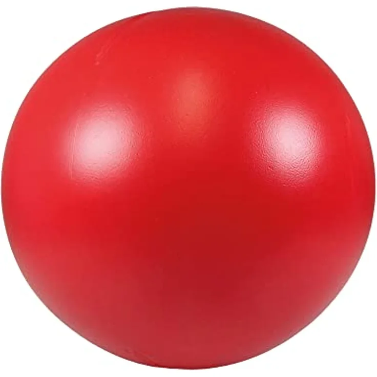 Schecker Hundespielzeug - Treibball in Rot für Hunde aus hartem Kunststoff ca. 25 cm