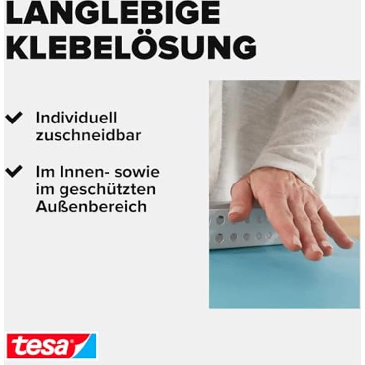 tesa Powerbond Ultra Strong Montageband - Doppelseitiges Klebeband für eine besonders starke und dauerhafte Befestigung ohne Bohren - 5 m x 19 mm - Preisvergleich – Bild 6