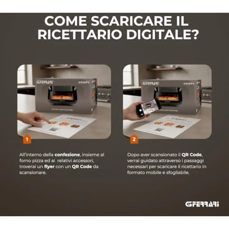 G3 Ferrari Pizzaofen Krispy, 3 in 1 mit Sichtfenster, 18 Programme und digitalem Display, inkl. umfangreichem Zubehör – Bild 7