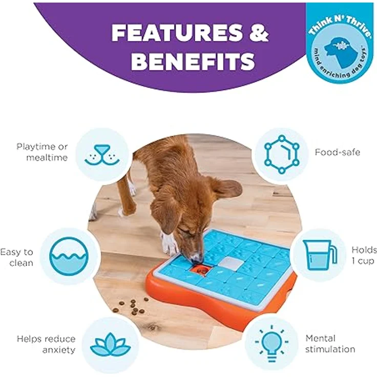Outward Hound Nina Ottosson Challenge Slider - Intelligenzspielzeug für Hunde - Schiebespiel für Leckerlis – Bild 2