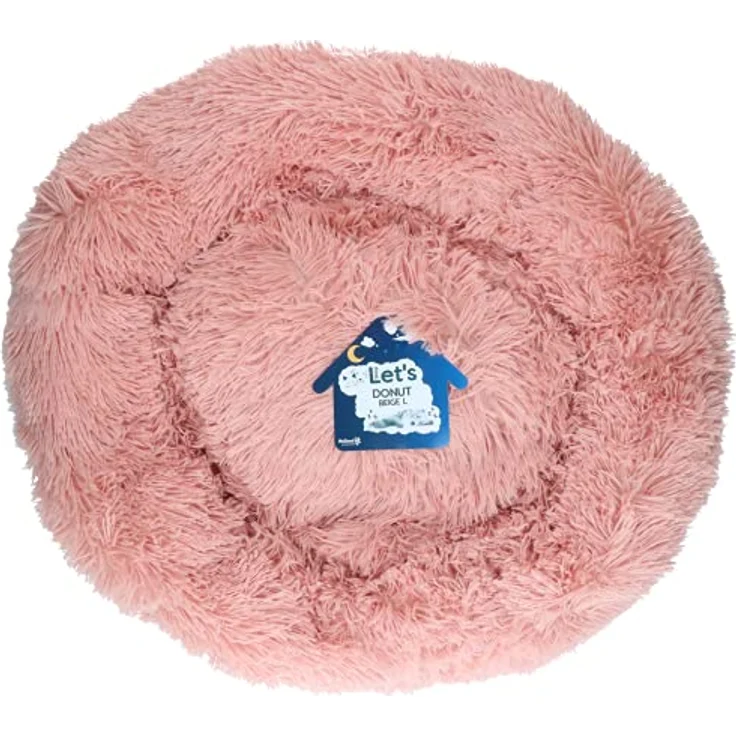 Generisch Let's Sleep Donut Ø 50 cm Schlafkorb M, für Hunde & Katzen (Rosa)