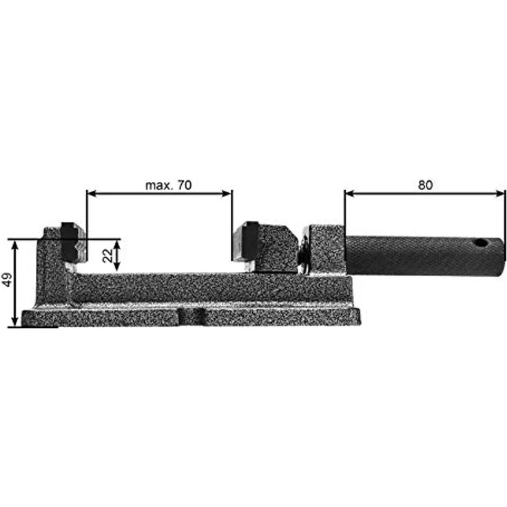 WABECO Bohrmaschinenschraubstock Backen-B.85mm Spann-W.70mm WABECO – Bild 4